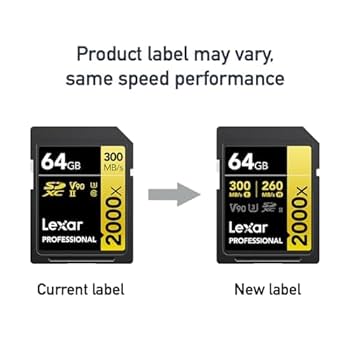 Amazon.com: Lexar 64GB Professional 2000x SD Card, UHS-II
